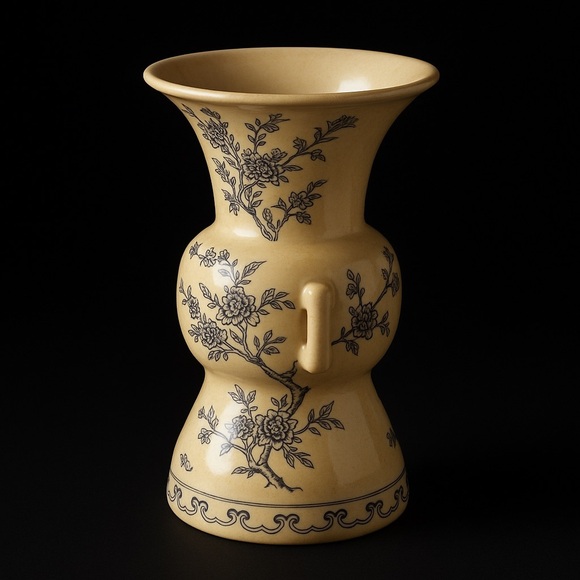 Franklin Mint Miniature Vase Hand-Painted Floral & Bird Motifs Vintage - Picture 3 of 4